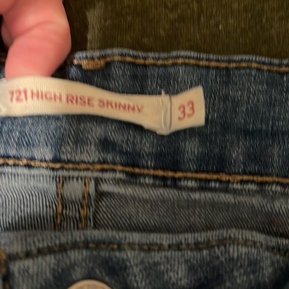 High rise skinny Levi’s sz 33/30 - Picture 2 of 4